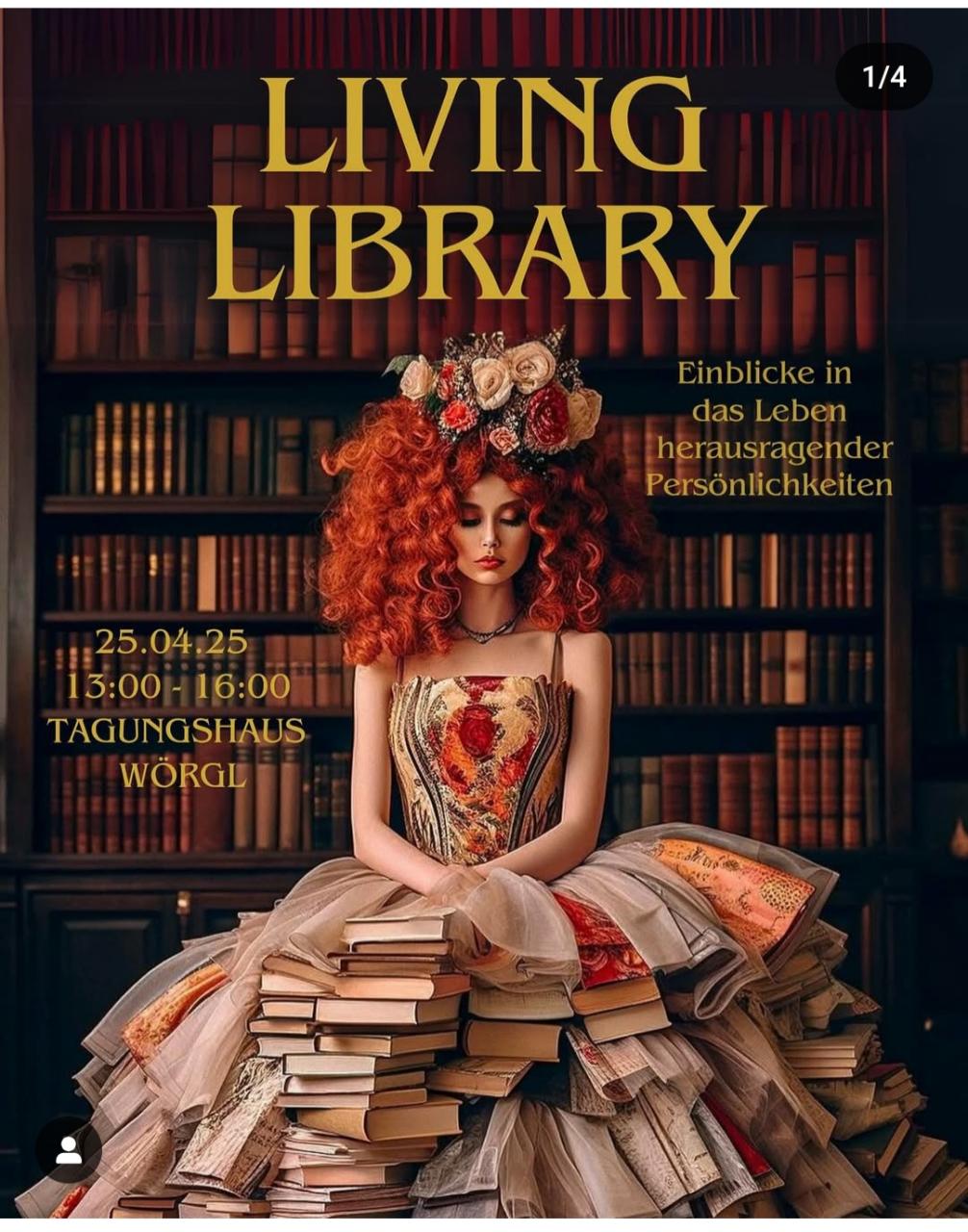Am 25. April haben Sie die Möglichkeit, lebende Bücher in der Bücherei Wörgl kennen zu lernen und mit ihnen zu sprechen