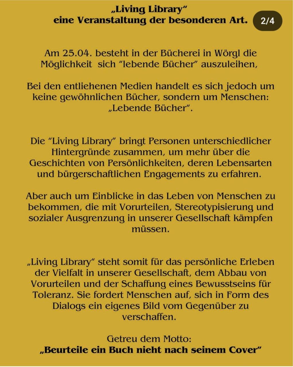 Sprich mit lebenden Büchern