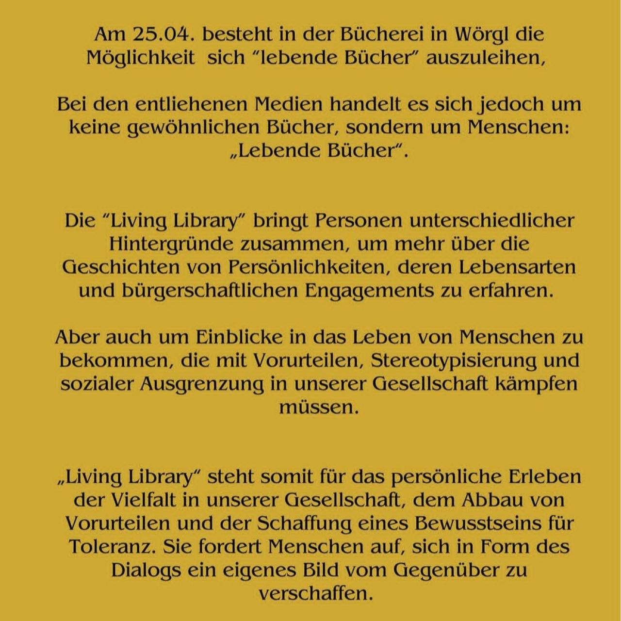 Sprich mit lebenden Büchern