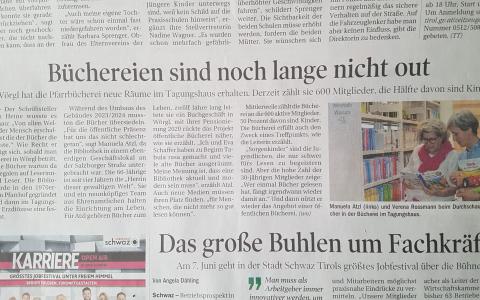 Artikel in der Tiroler Tageszeitung am 6. Mai 2025
